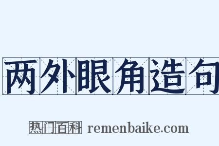 两外眼角造句是什么意思的图片